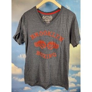 Navy Club 'Brooklyn Boxing' Mens Gray T-shirt Medium